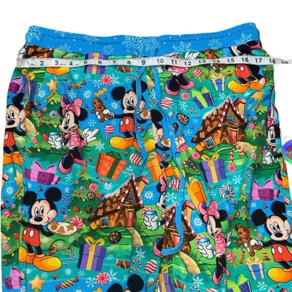 NWT Bamboo Joggers Disney Mickey & Minnie Christmas Gingerbread Sz Large STRETCH - Picture 3 of 10